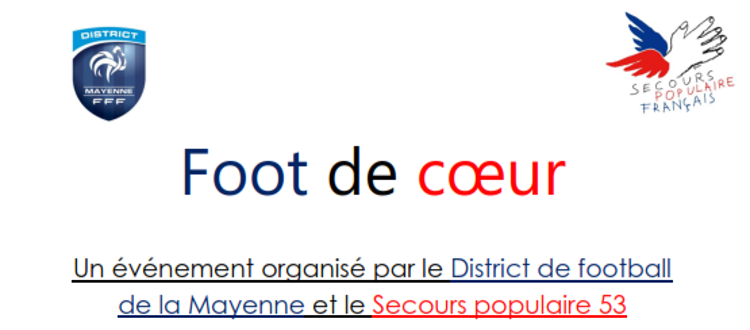 Opération Foot de coeur, le samedi 9 décembre