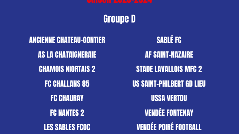 Composition du groupe N3 saison 2023-2024