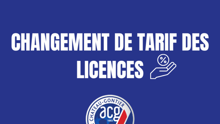 Communiqué tarifs licence 2025/2026