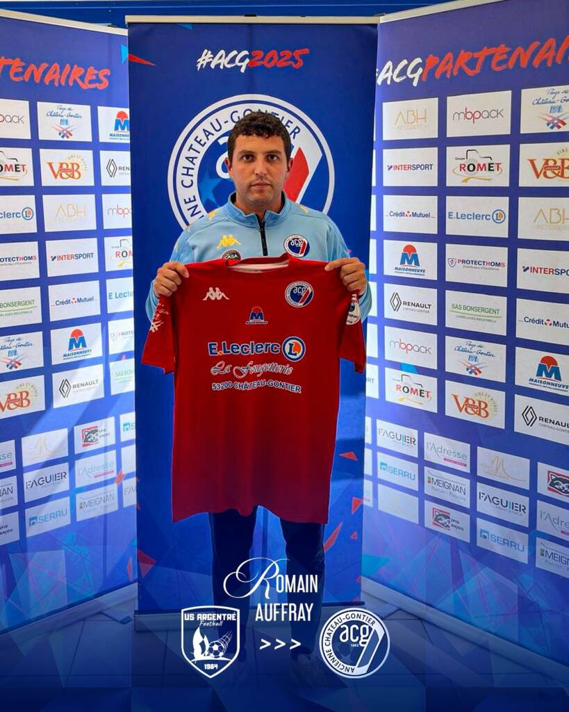 L’Ancienne de Château-Gontier est fière d’annoncer l’arrivée de Romain Auffray en tant que Responsable de l’école de foot et éducateur de la catégorie U16R1 pour la saison 2025-2026.